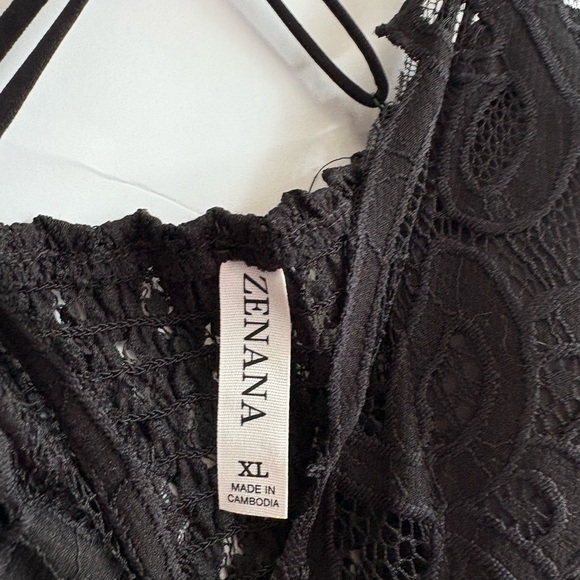 Zenana Outfitters Black Lace top XL - Picture 9 of 10